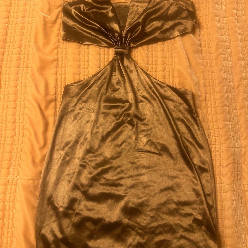 Just Quella Copper Backless Dress